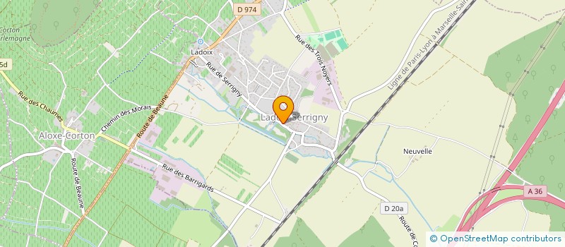 localisation de l'entreprise DE MERODE  LADOIX-SERRIGNY