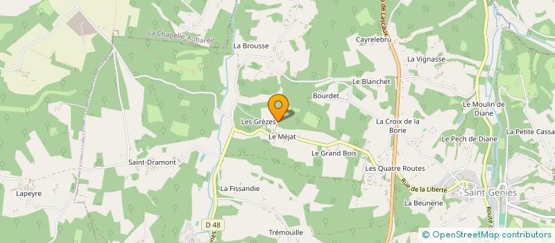 localisation de l'entreprise DE MILA  SAINT-GENIES