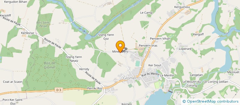 localisation de l'entreprise DE MINEZ DERO à GLOMEL