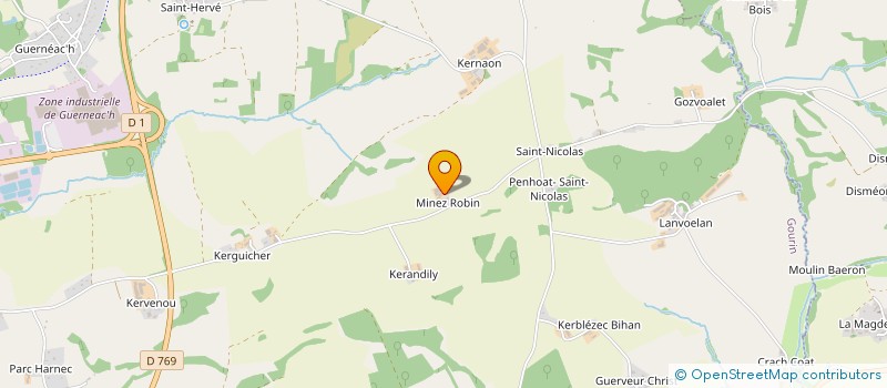 localisation de l'entreprise DE MINEZ ROBIN  GOURIN