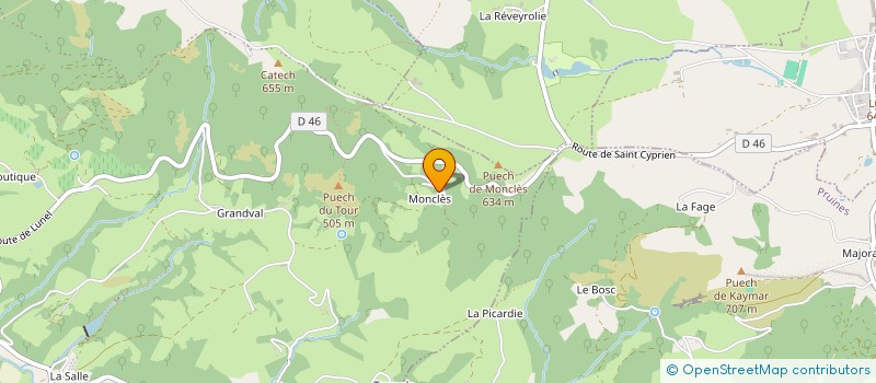 localisation de l'entreprise DE MONCLES  CONQUES-EN-ROUERGUE