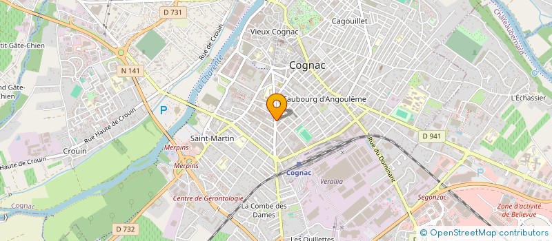 localisation de l'entreprise DE MONCY à COGNAC