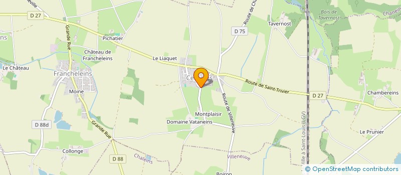 localisation de l'entreprise DE MONPLAISIR à FRANCHELEINS