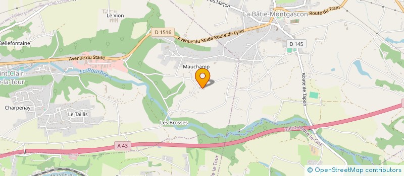 localisation de l'entreprise DE MONT CLAIR  SAINT-CLAIR-DE-LA-TOUR