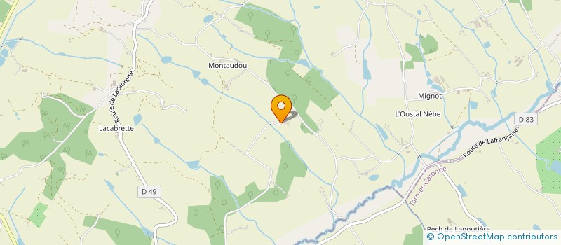 localisation de l'entreprise DE MONTAUDOU  CASTELNAU-MONTRATIER