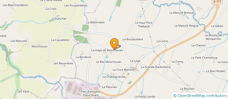 localisation de l'entreprise DE MONTCHOUAN à ETRELLES