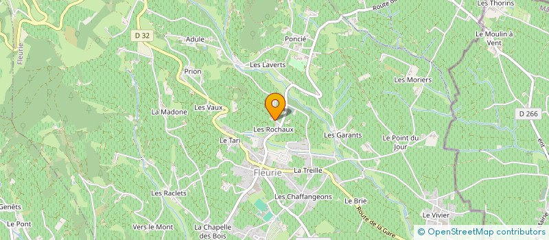 localisation de l'entreprise DE MONTGENAS à FLEURIE