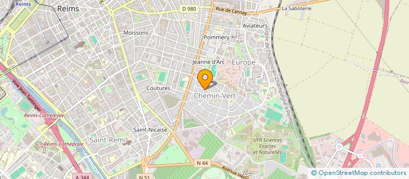 localisation de l'entreprise DE NAUROY à REIMS