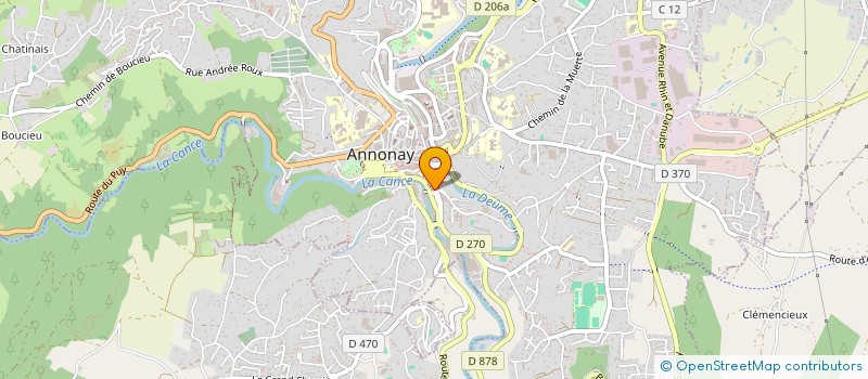 localisation de l'entreprise DE NEGOCE D'ENTRETIEN ET DE COURTAGE à ANNONAY