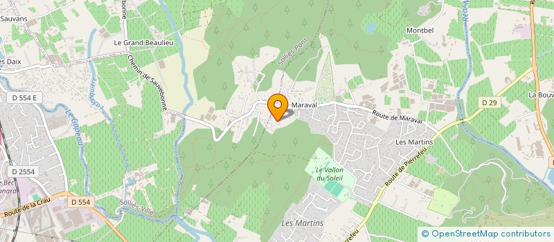 localisation de l'entreprise DE PANDIS  LA CRAU