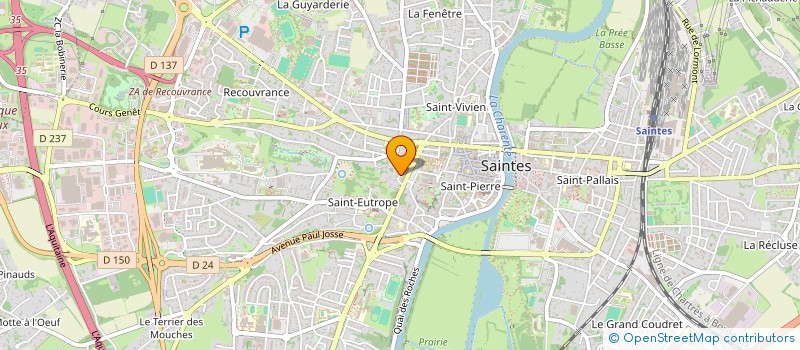 localisation de l'entreprise DE PASQUALE, 9D,RUE PALLU DE LA BARRIERE  SAINTES