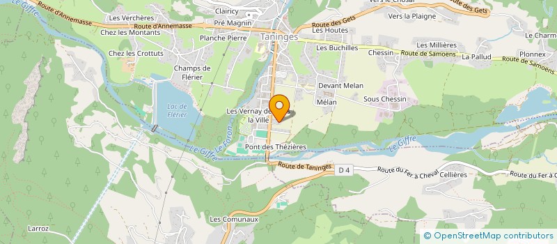 localisation de l'entreprise DE PAVOINE  TANINGES