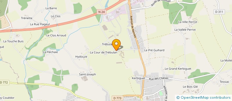 localisation de l'entreprise DE PEBUSSON à MONTENEUF