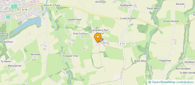 localisation de l'entreprise DE PEN AR HOAS  PLOUVORN