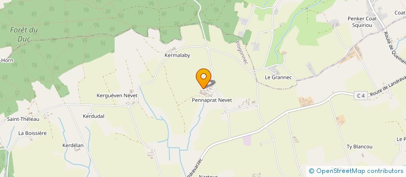 localisation de l'entreprise DE PENNAPRAT NEVET  PLOGONNEC