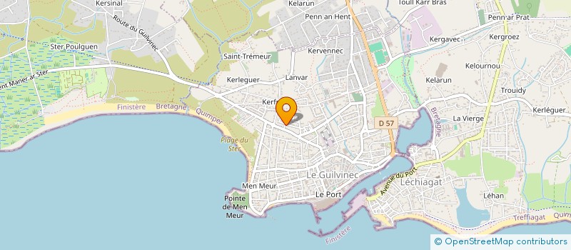 localisation de l'entreprise DE PENTY CUTY  GUILVINEC