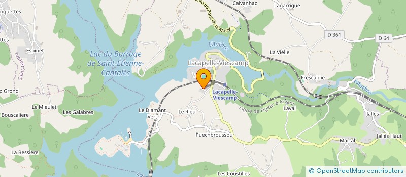 localisation de l'entreprise DE PEYRELEVADE à LACAPELLE-VIESCAMP