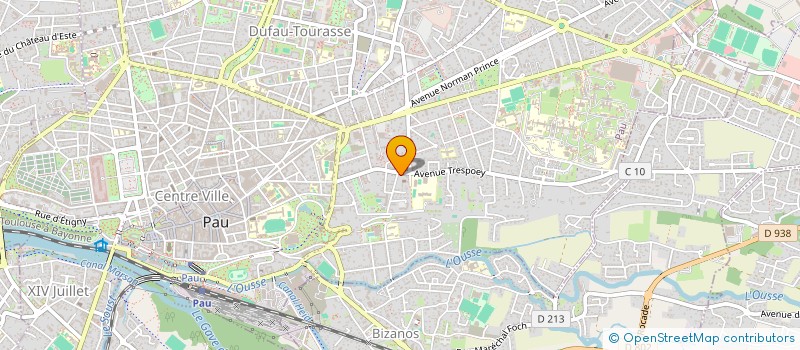 localisation de l'entreprise DE PEYROS à PAU