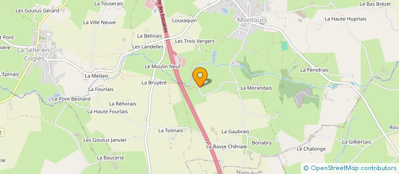 localisation de l'entreprise DE PHIBOUDE à LES PORTES DU COGLAIS