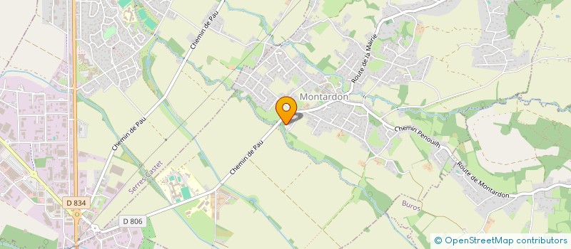 localisation de l'entreprise DE PILAT  MONTARDON