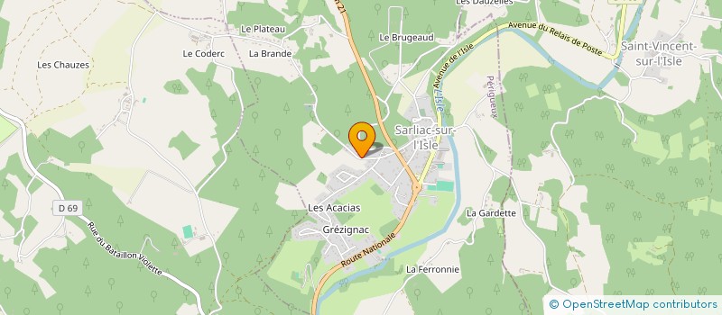 localisation de l'entreprise DE POILS ET DE PLUMES 24  SARLIAC-SUR-L'ISLE