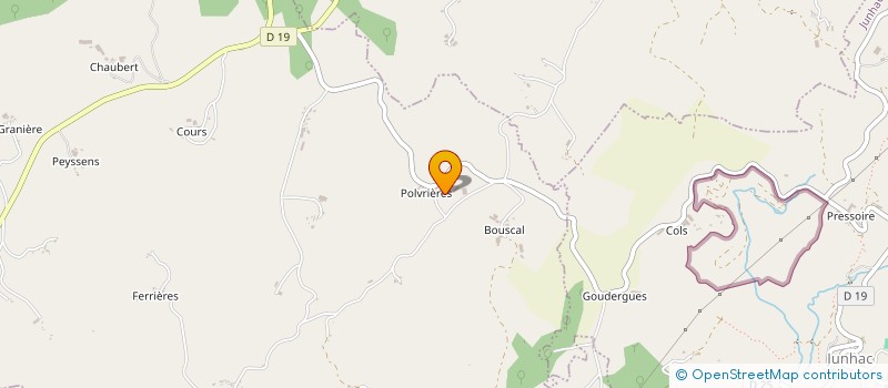 localisation de l'entreprise DE POLVRIERES à SENEZERGUES
