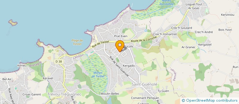 localisation de l'entreprise DE PORLEC  TREVOU-TREGUIGNEC