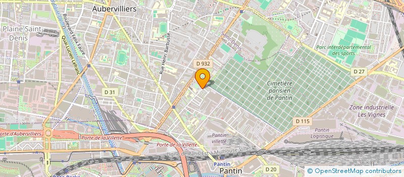 localisation de l'entreprise DE PORTE DE PARIS à PANTIN