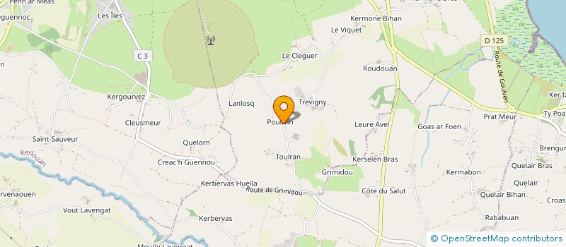 localisation de l'entreprise DE POULIVIN  PLOUNEOUR-BRIGNOGAN-PLAGES