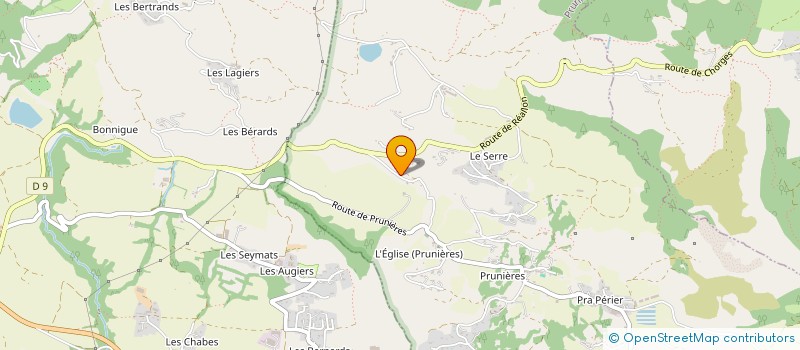 localisation de l'entreprise DE PRAPERIER à PRUNIERES