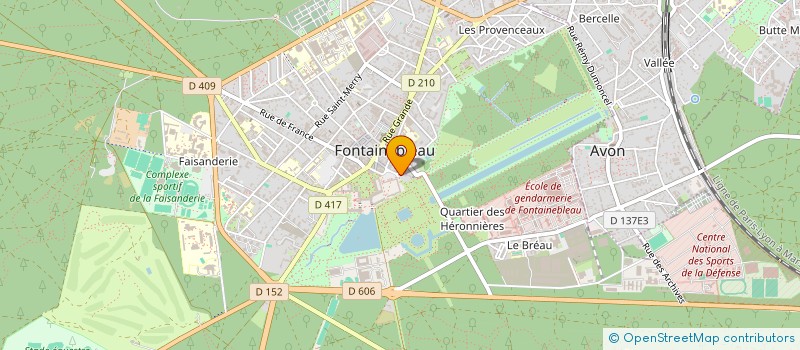 localisation de l'entreprise DE PRAT ALAIN 1 à FONTAINEBLEAU