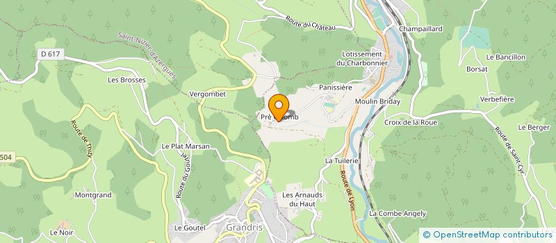 localisation de l'entreprise DE PRE COLOMB à LAMURE-SUR-AZERGUES