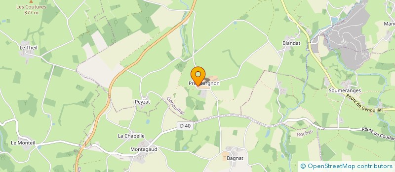 localisation de l'entreprise DE PREBOURGNON  GENOUILLAC