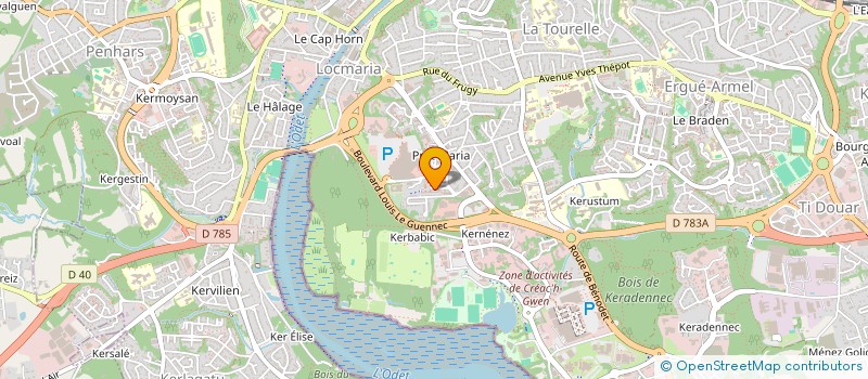 localisation de l'entreprise DE QUELEN à QUIMPER