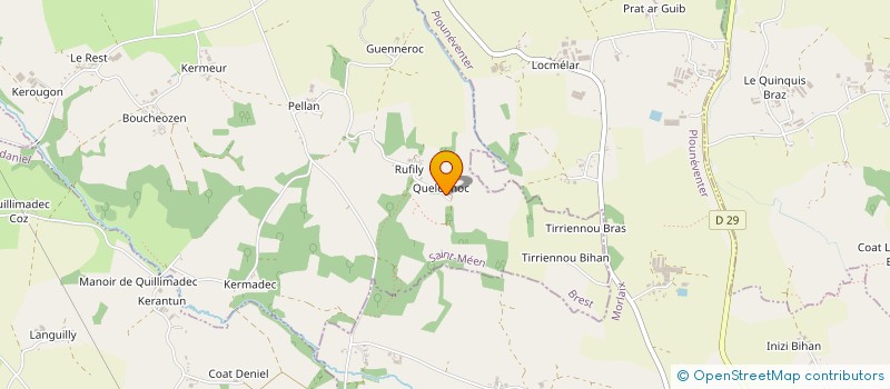 localisation de l'entreprise DE QUELENNOC  SAINT-MEEN