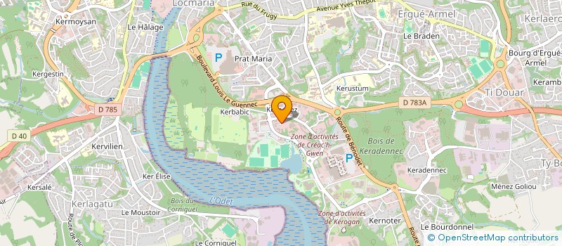 localisation de l'entreprise DE RANIERI à QUIMPER