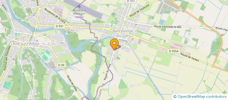 localisation de l'entreprise DE RAPINE  BARCELONNE-DU-GERS