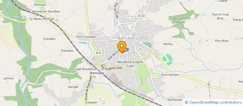 localisation de l'entreprise DE RIVE EN RIVE  BANNALEC