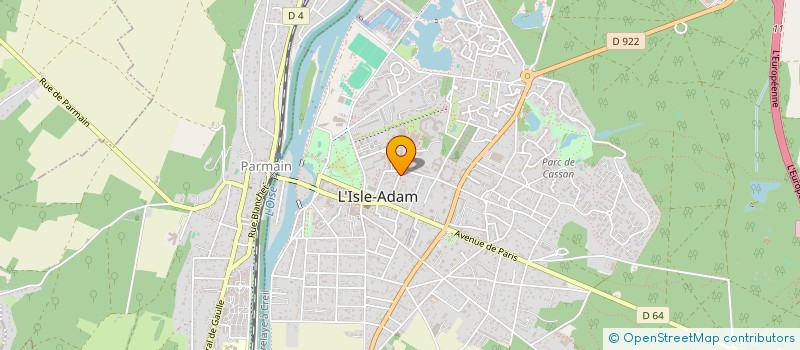 localisation de l'entreprise DE ROMAN  L'ISLE-ADAM