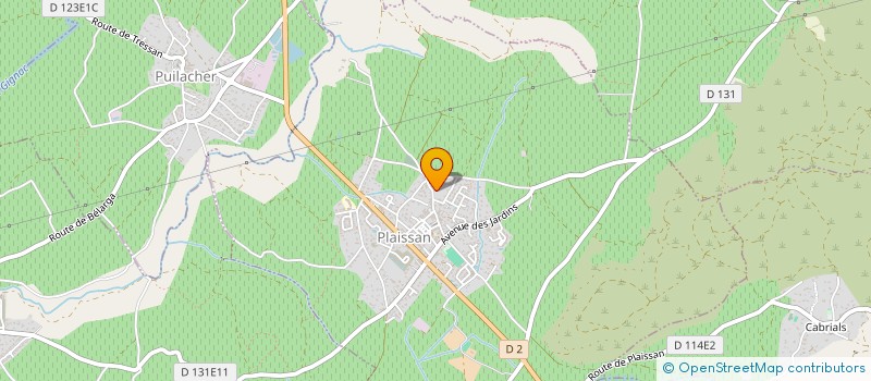 localisation de l'entreprise DE ROQUEMURAS à PLAISSAN