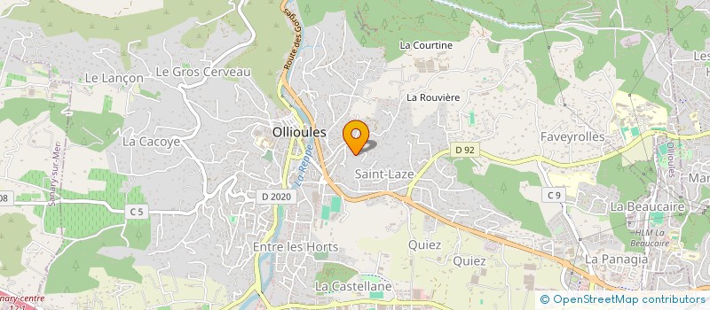 localisation de l'entreprise DE SAINT AMANT  OLLIOULES