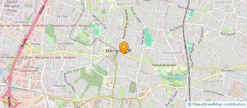 localisation de l'entreprise DE SAINT ANGEL  MERIGNAC