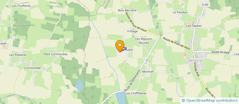 localisation de l'entreprise DE SAINT AUBIN à BEREZIAT