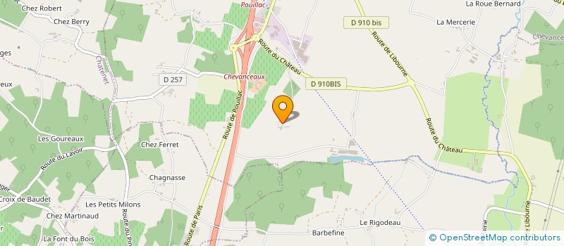 localisation de l'entreprise DE SAINT GERMAIN  CHEVANCEAUX