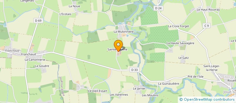 localisation de l'entreprise DE SAINTE PAULINE  JOUE-SUR-ERDRE