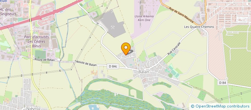 localisation de l'entreprise DE SALUNEAUX  BALAN