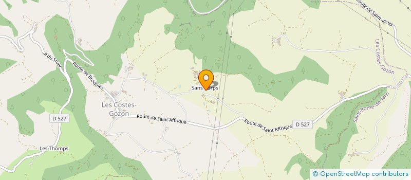 localisation de l'entreprise DE SANS CORPS  LES COSTES-GOZON