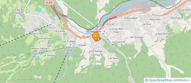 localisation de l'entreprise DE SCHUTTER-DUPRIEZ  LES HOUCHES