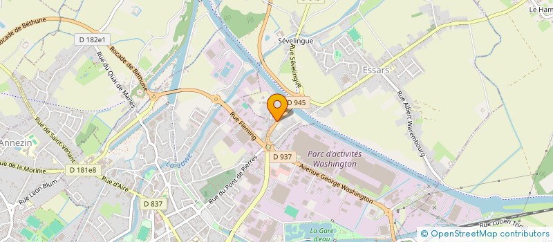 localisation de l'entreprise DE SEVELINGUE  ESSARS