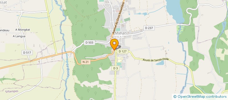 localisation de l'entreprise DE SOUSA à AUX-AUSSAT
